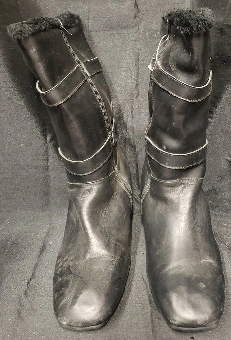 Gloss Leather 2.5" Aitana -- Women's Wedge Dress Boot -- Black