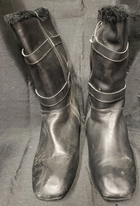 Gloss Leather 2.5" Aitana -- Women's Wedge Dress Boot -- Black