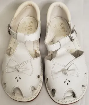 Pala -- Girl's T-Strap Sandal -- White Peace Mood