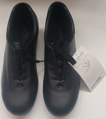 Bobbie II -- Unisex Premier Tap Oxford -- Black Shine Bright Urban Style