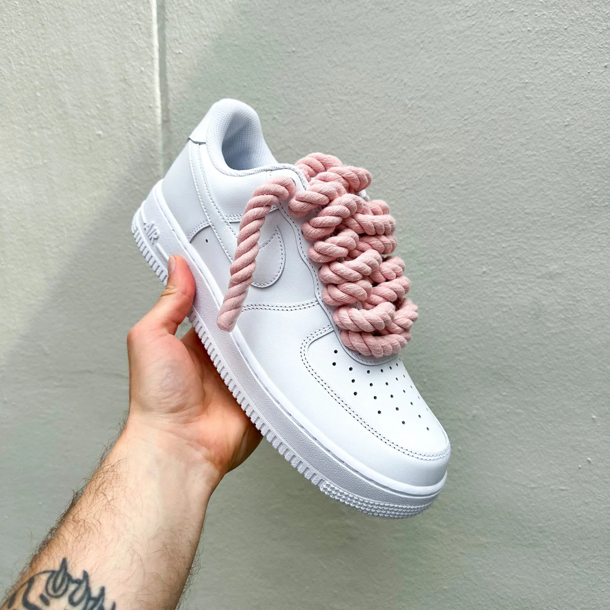 Mesh Cool Nike Air Force 1 ??Rope Laces Baby / Pastel Pink"