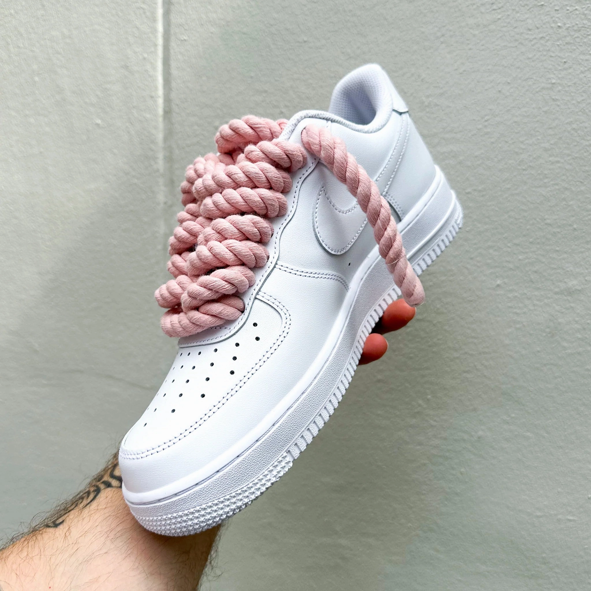 Cool Tone Nike Air Force 1 ??Rope Laces Baby / Pastel Pink"
