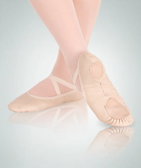 Slim Form Club Night Sterling -- Leather Split Sole Ballet -- Pink