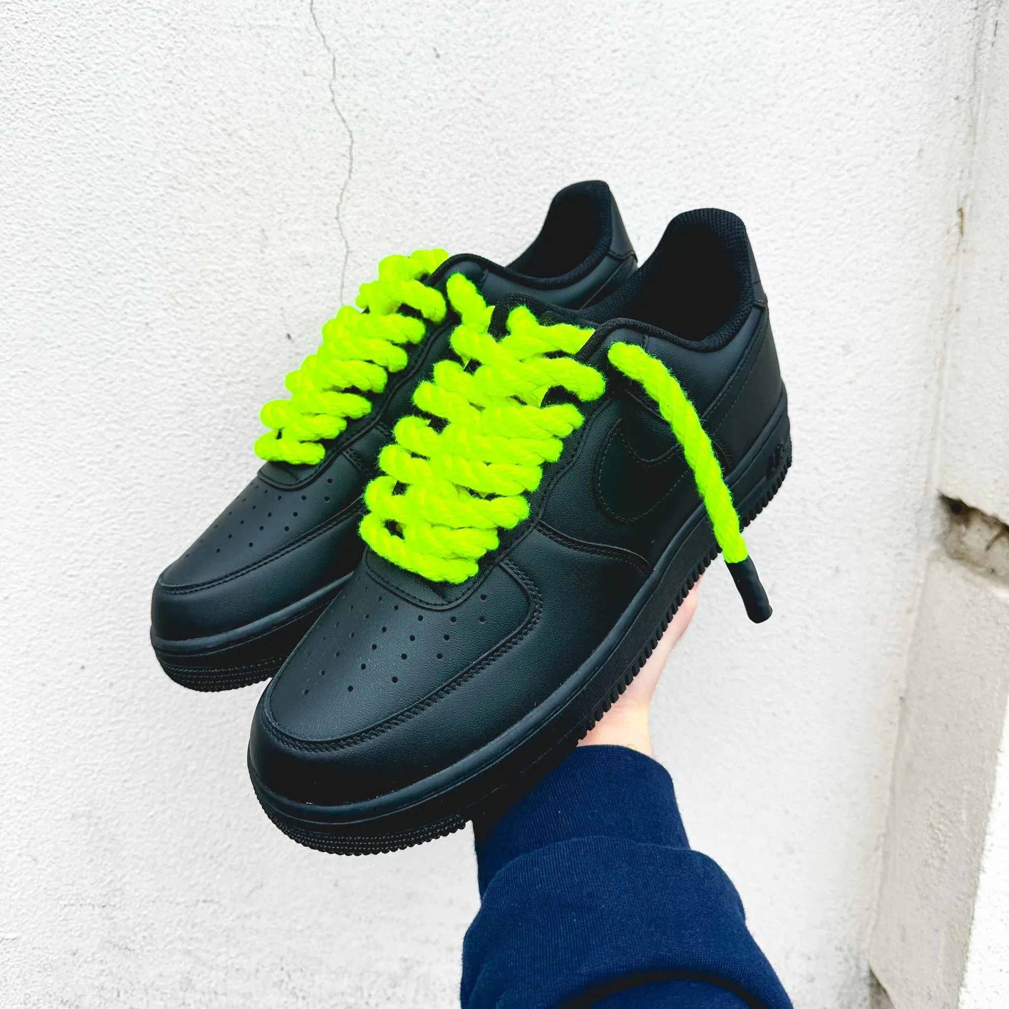 Comfort Lining Nike Air Force 1 Rope Laces Neon Green (Glow in the Dark)"