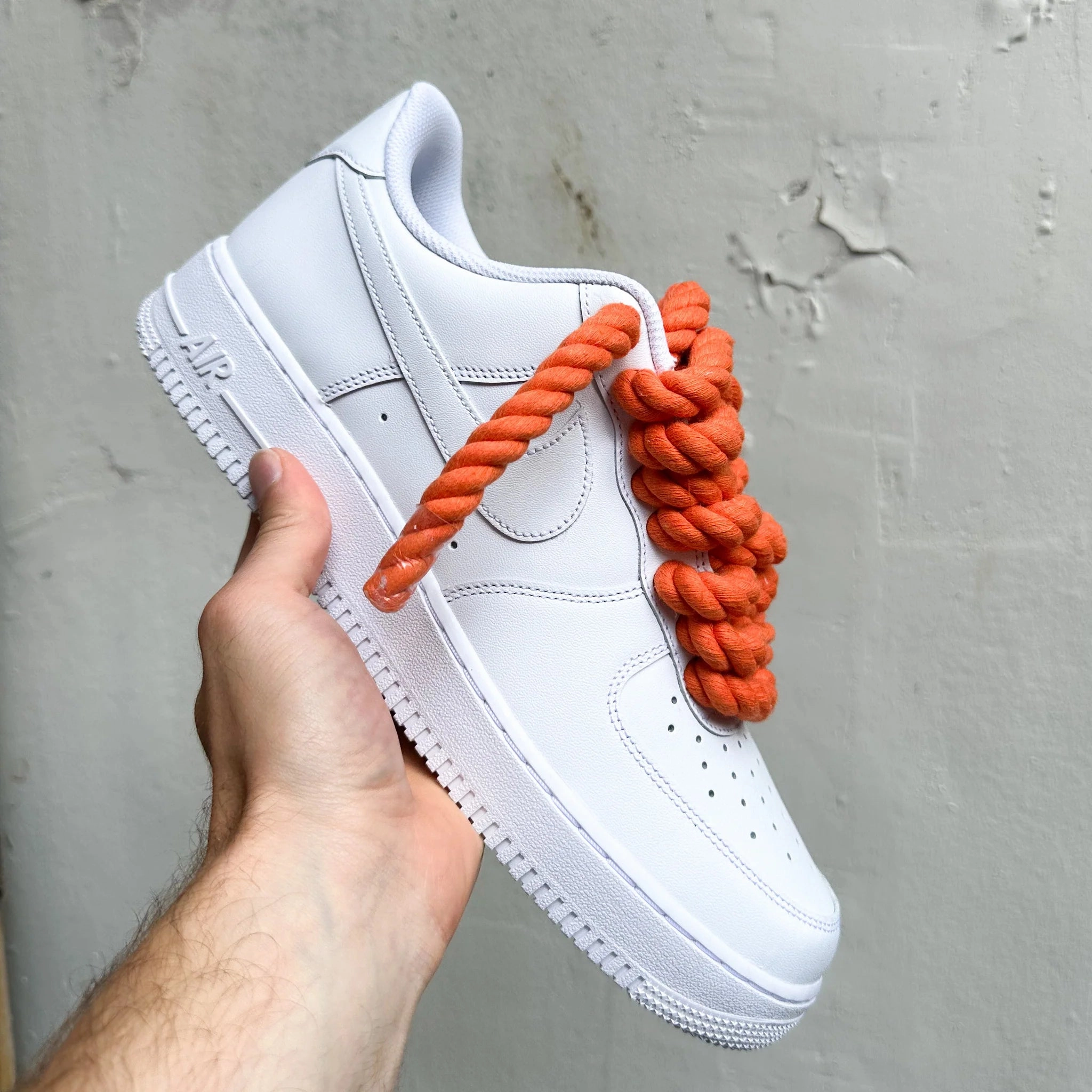 Nike Air Force 1 ??Rope Laces Orange" Virtual Step Planet Mood