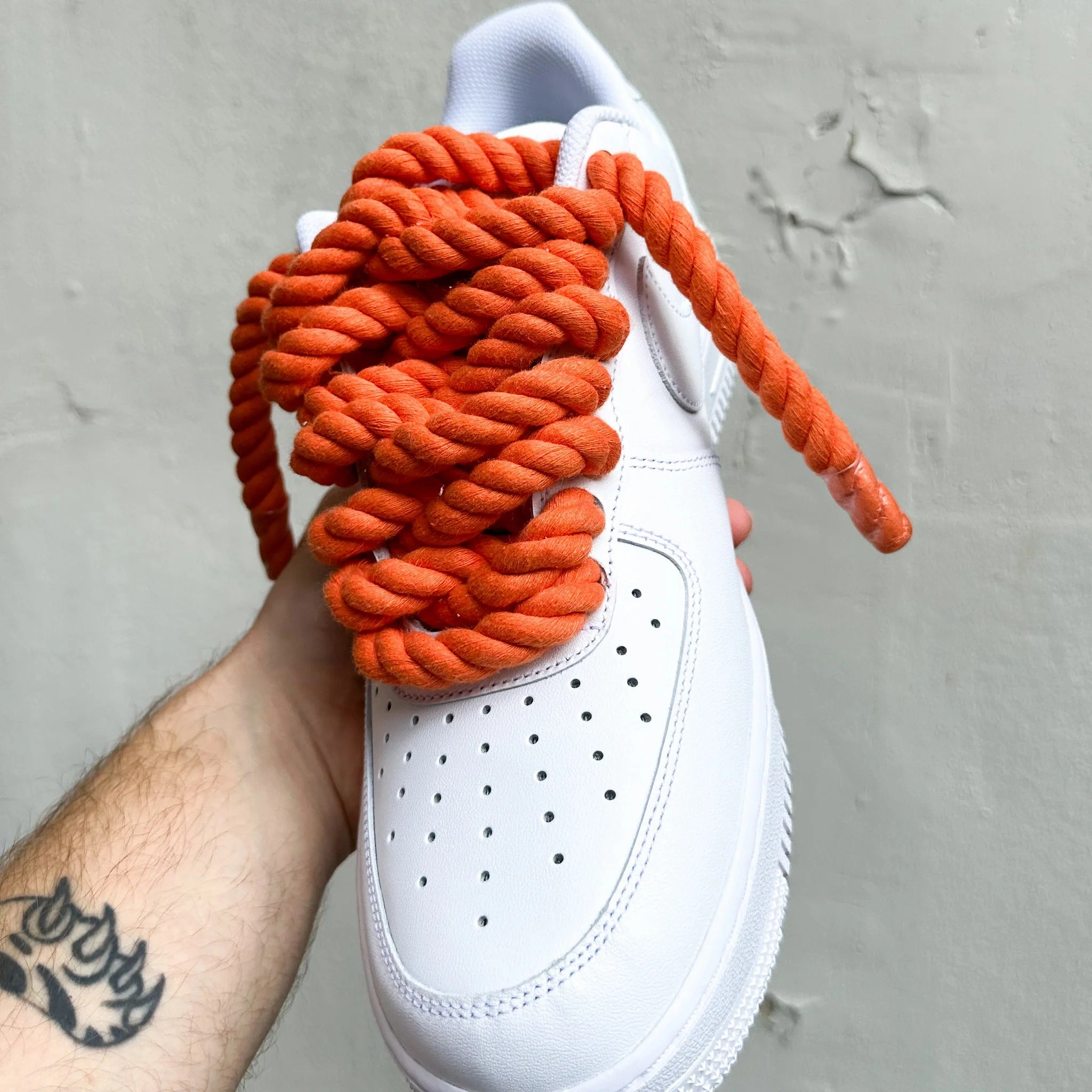 Nike Air Force 1 ??Rope Laces Orange" Toe Protection