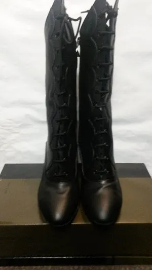 Adjustable Straps Active Day 2.5" Daphne -- Women's Flare Heel Ballroom Lace-Up Boot