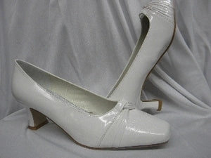 Monk Strap Chic Boots 2.25" Grace -- Women's Dress Shoes -- White Patent