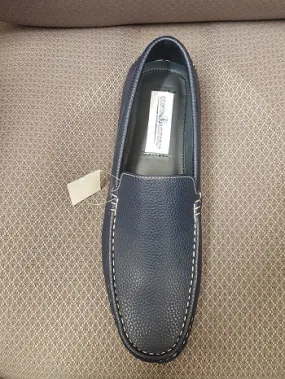 Ryan -- Men's Moccasin Casual Slip-on -- Navy All Season Support Cushion