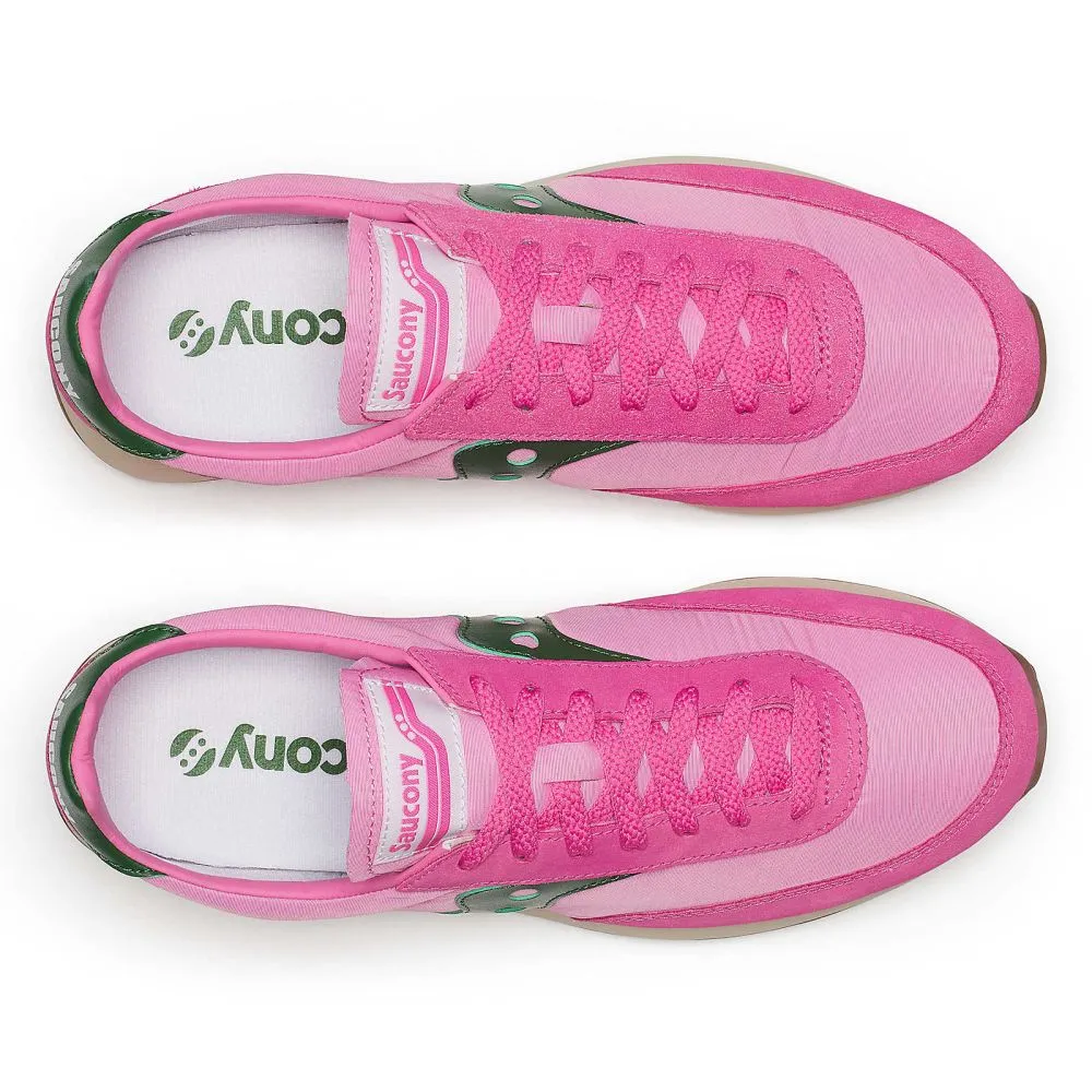 Saucony Women's Trainer 80 in Pink/Forest Field Fast Casual