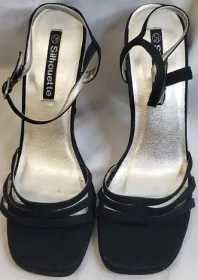 4" Pachali -- Women's Dress Sandal -- Black Microfiber Adjustable Comfort Memory foam insole