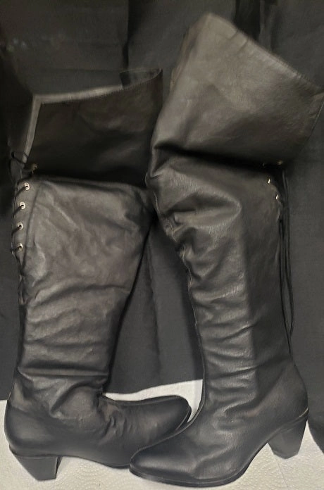 Anti Grip Dance Night 2.5" Maiden -- Women's Thigh High Dress Boots -- Black