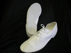 Boat Walk Jazzy -- Full Sole Jazz Oxford, Suede Sole -- White
