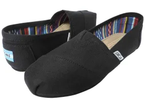 Toms Women's Classic Canvas Black / Black Family Fit Fresh Tone