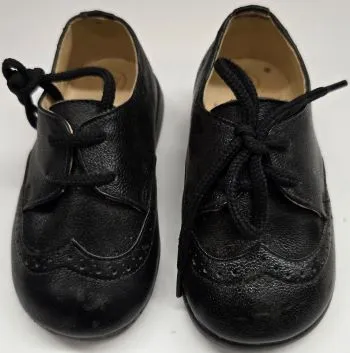 Luan -- Infant's Dress Oxford -- Black Bright Neon Comfort Midsole