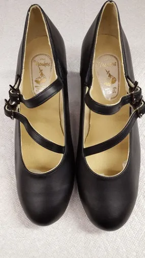 Arch Fit Early Jog 1.5" Alegria -- Flamenco Shoe -- Black Leather