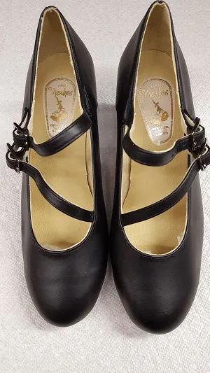 Arch Fit Early Jog 1.5" Alegria -- Flamenco Shoe -- Black Leather