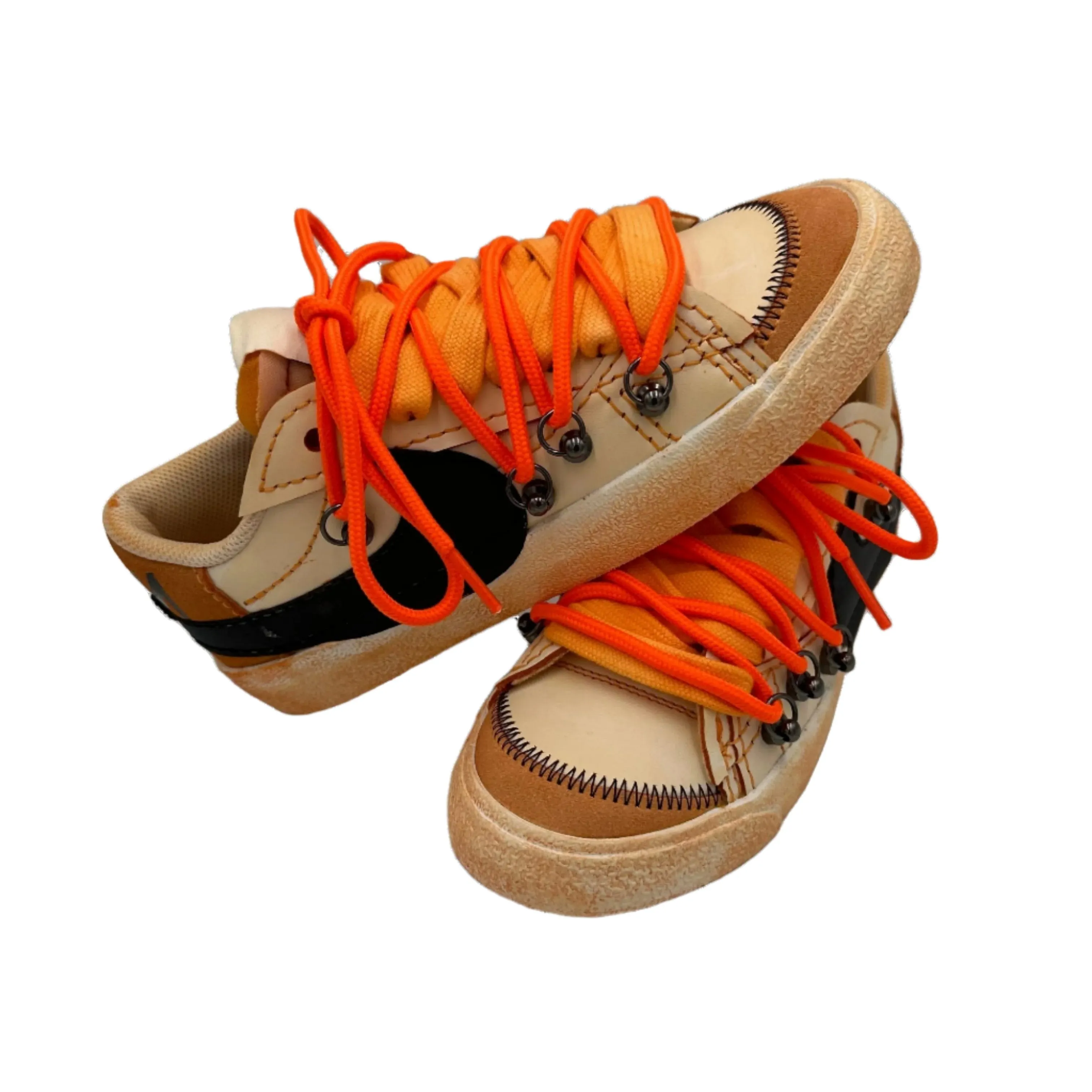 Nike Blazer Low '77 Jumbo Sunshine Orange ??Over Laces Orange?? Space Vibe Light Step