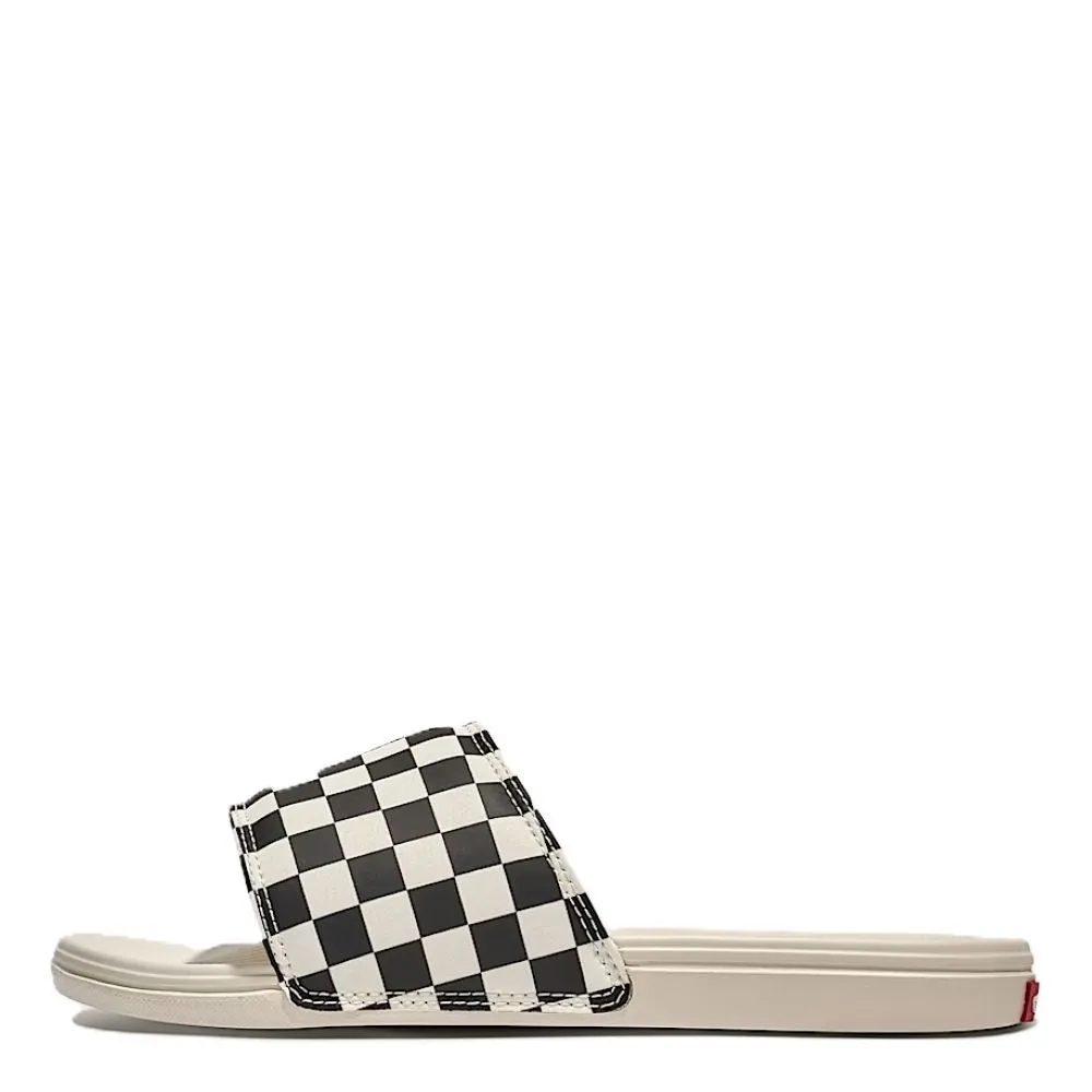 Vans Women's La Costa Checkerboard Slide-On in White/Black Stone Gray