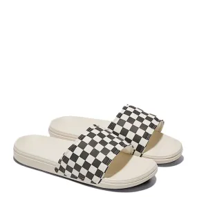 Wet Grip Vans Women's La Costa Checkerboard Slide-On in White/Black