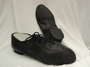 Grip Strong velcro Women's Jazz Soft -- Split Sole Jazz Oxford -- Black