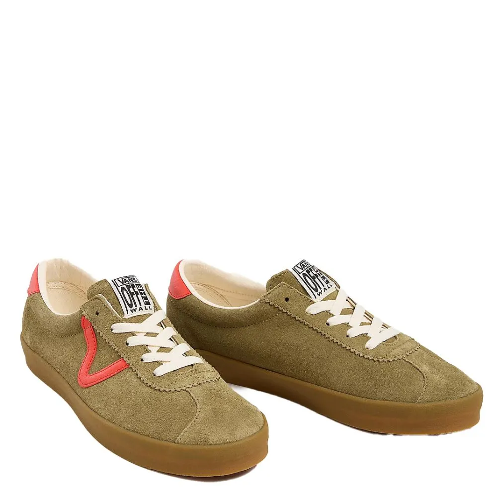 Comfortable fit Flexibility Feature Vans Men's Sport Low in Olive/Red