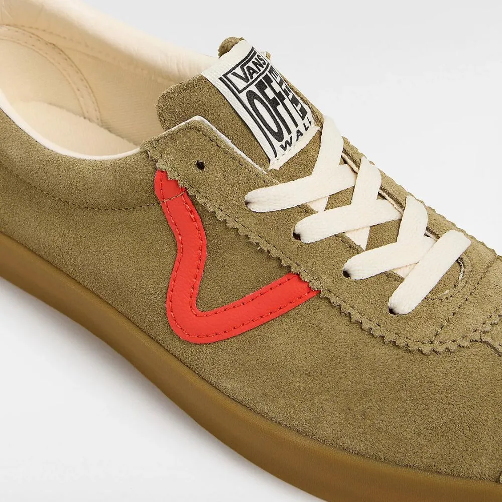 water proof Kids Play Vans Men's Sport Low in Olive/Red