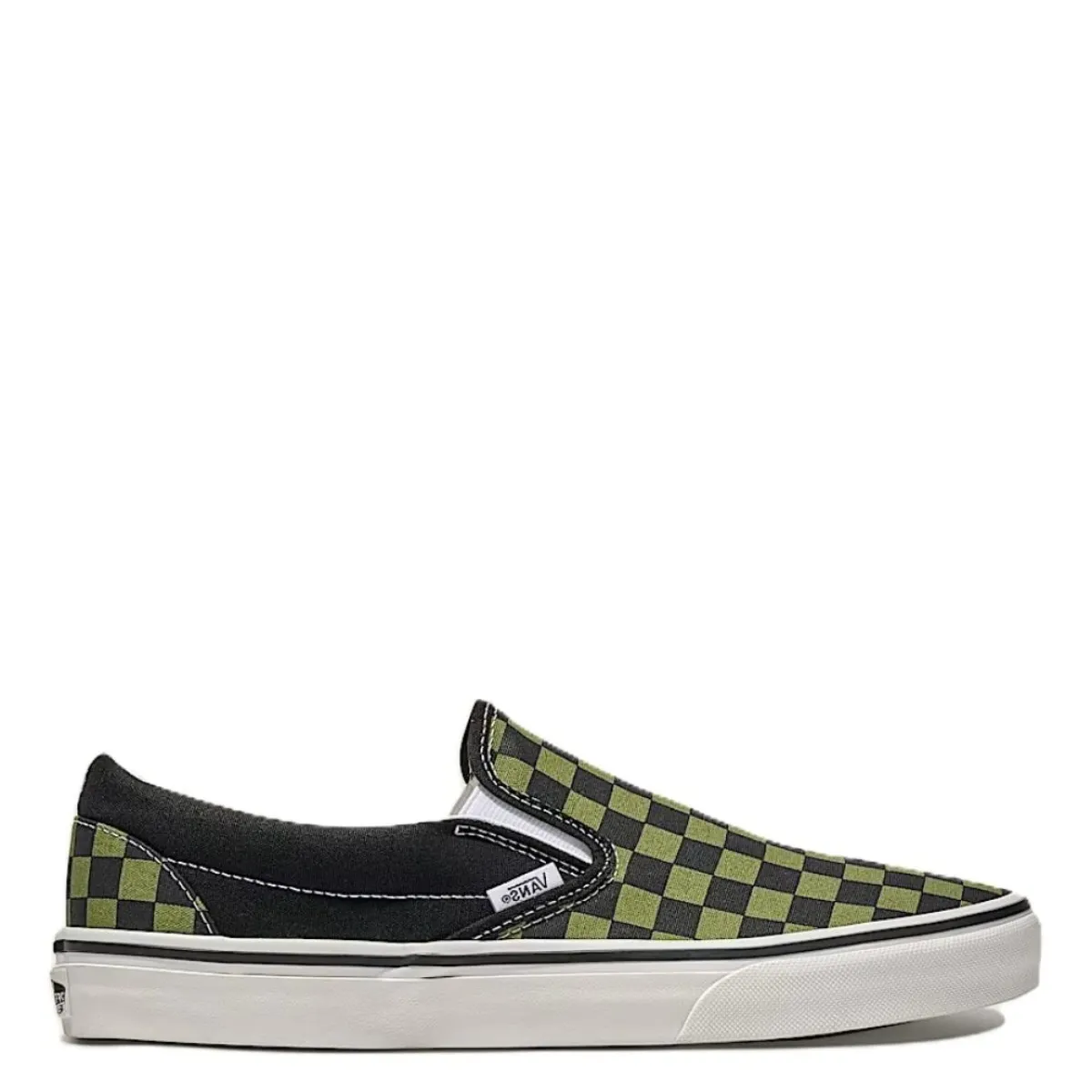 Dance Mode Lace Up Style Vans Checkerboard Classic Slip-On in Black/Loden Green