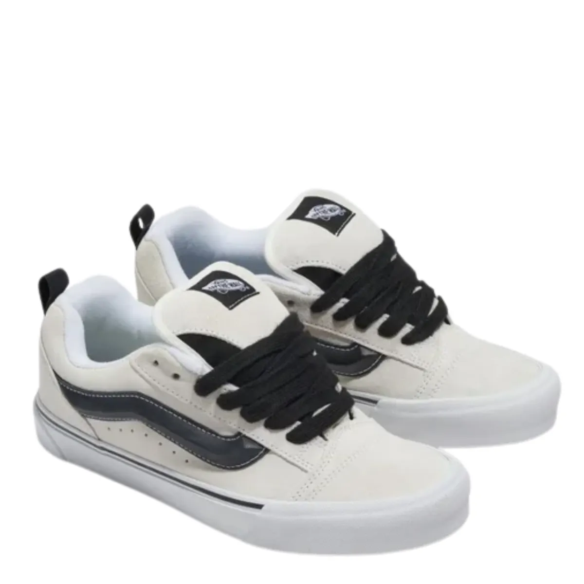 Vans Knu Skool in Cream/Black Dance Floor Free Pace