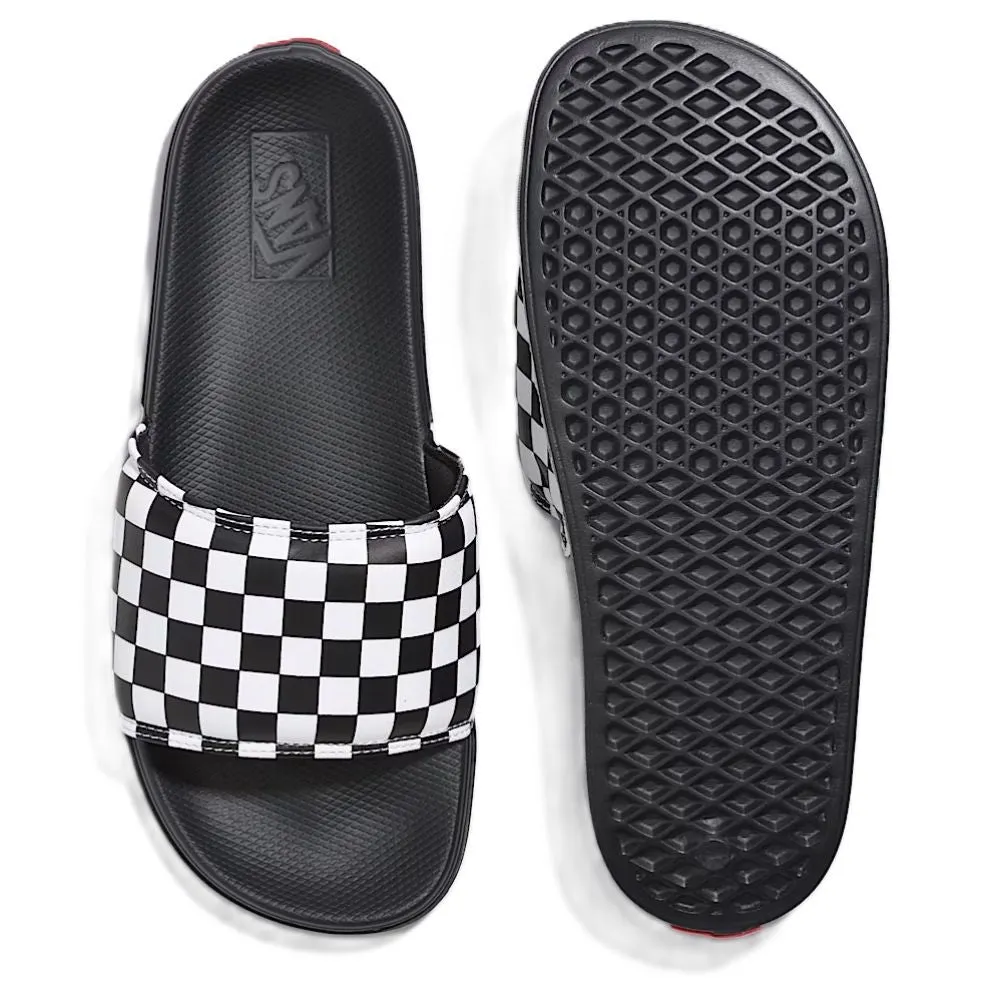 Vans La Costa Checkerboard Slide-On in Black/True White Padded Run Free