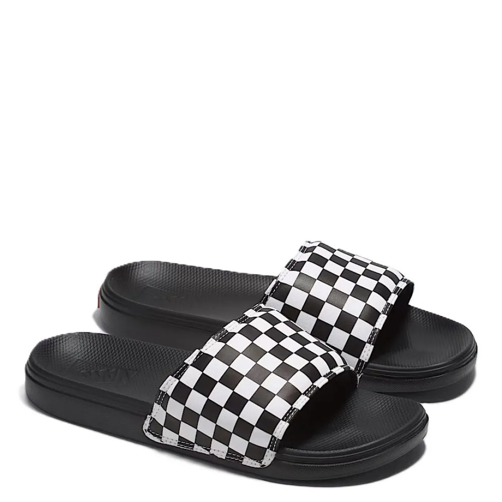 Fantasy Path Firm Ground Vans La Costa Checkerboard Slide-On in Black/True White