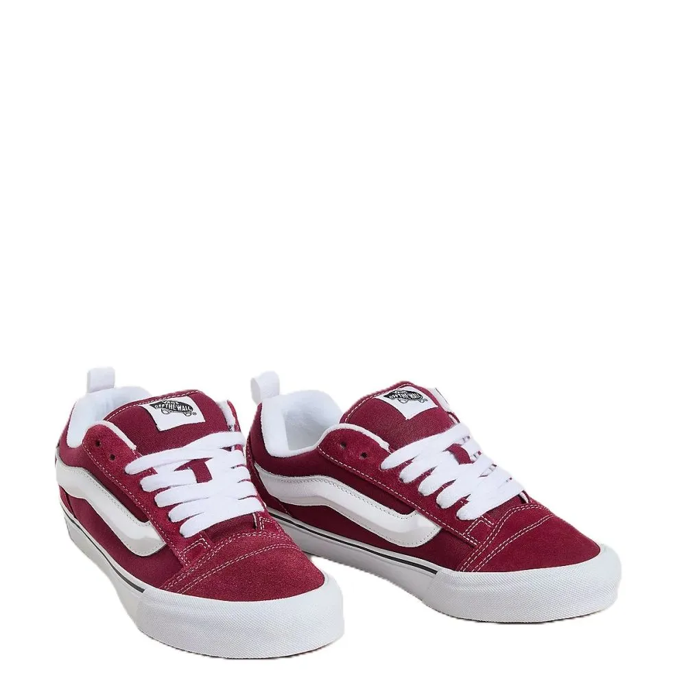 Vans Men's Knu Skool in Burgundy Color Mix Park Step