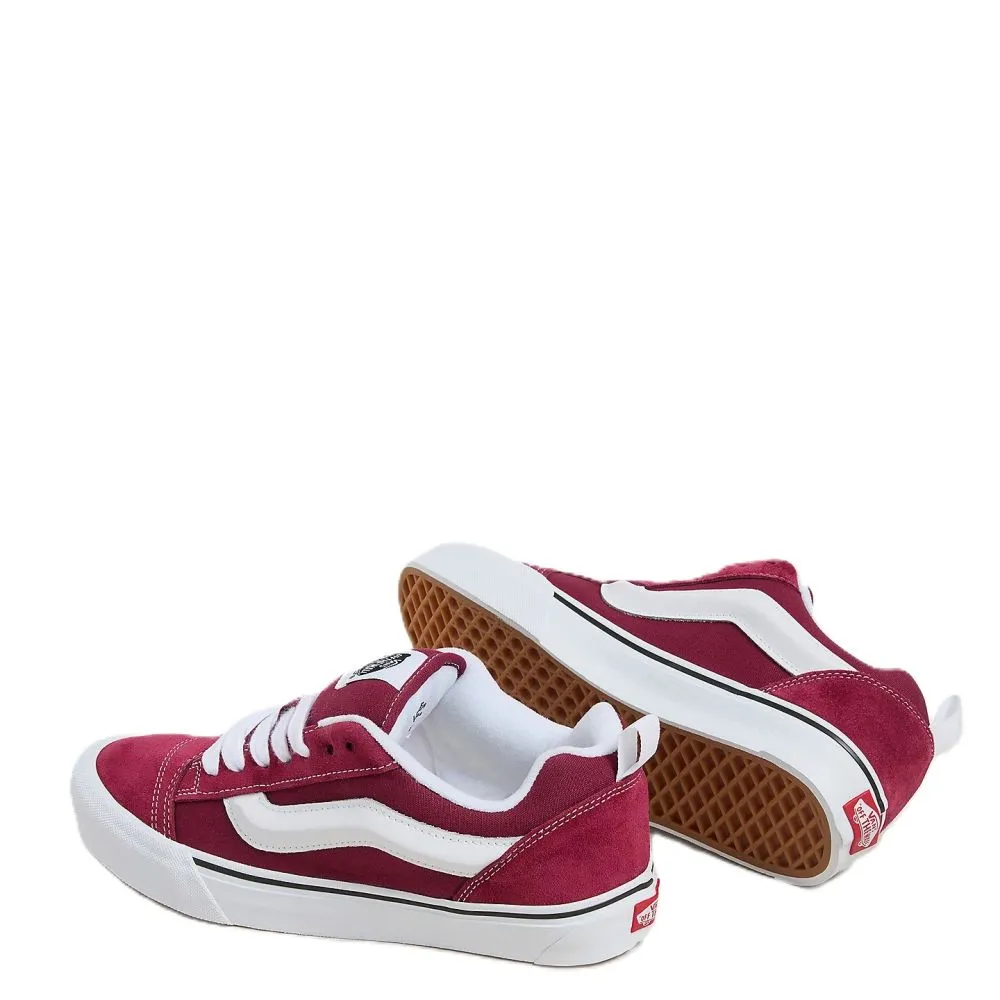 Vans Men's Knu Skool in Burgundy Comfort arch