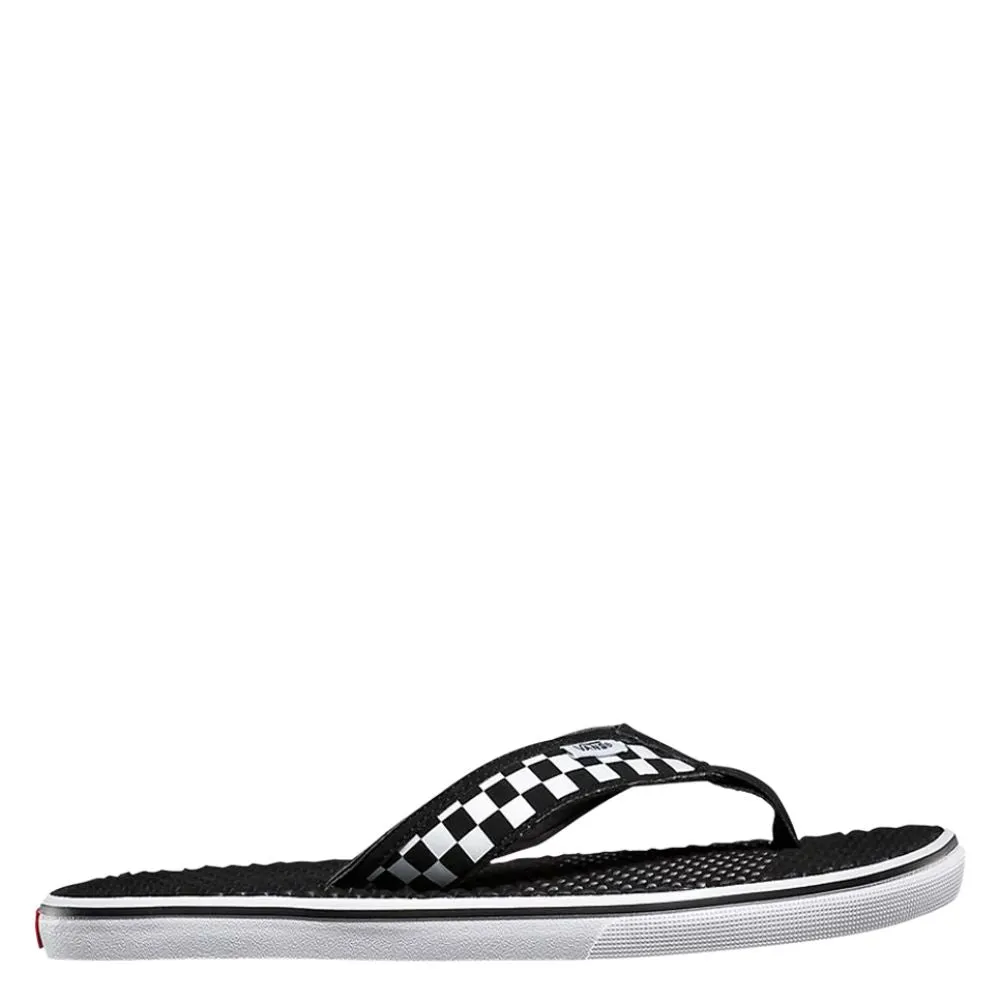 Vans Men's La Costa Checkerboard Lite Sandal in Black/White design