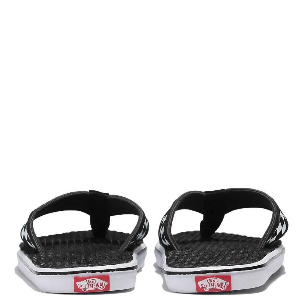Muscle Aid Padded Vans Men's La Costa Checkerboard Lite Sandal in Black/White