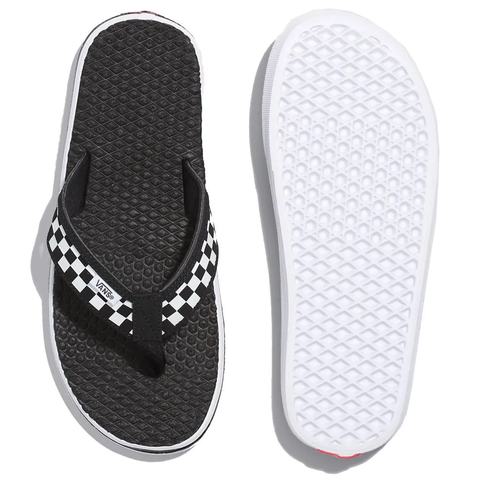Vans Men's La Costa Checkerboard Lite Sandal in Black/White Memory Foam