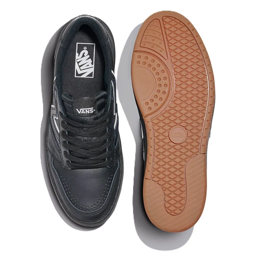 Heel Safe Vans Men's Lowland 2.0 in Black/White