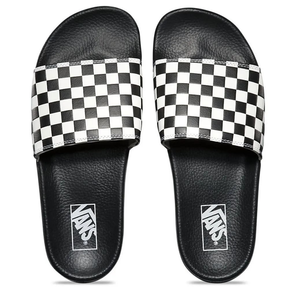 Vans Men's Slide-On in Checkerboard Black/White Fashion Glow