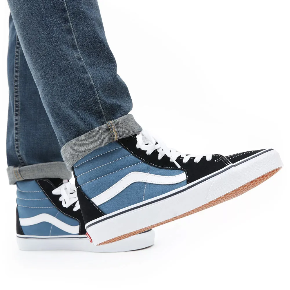 Comfort Walk Italian Glam Vans SK8-Hi in Navy/White