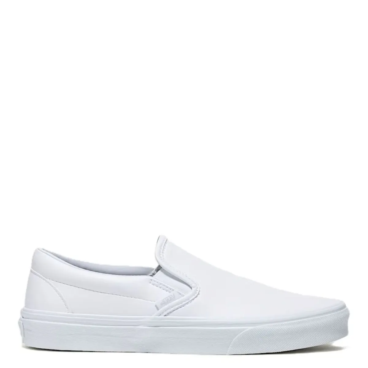 Vans Women's Classic Slip-On Tumble Leather in White Youth Fresh Fashionable