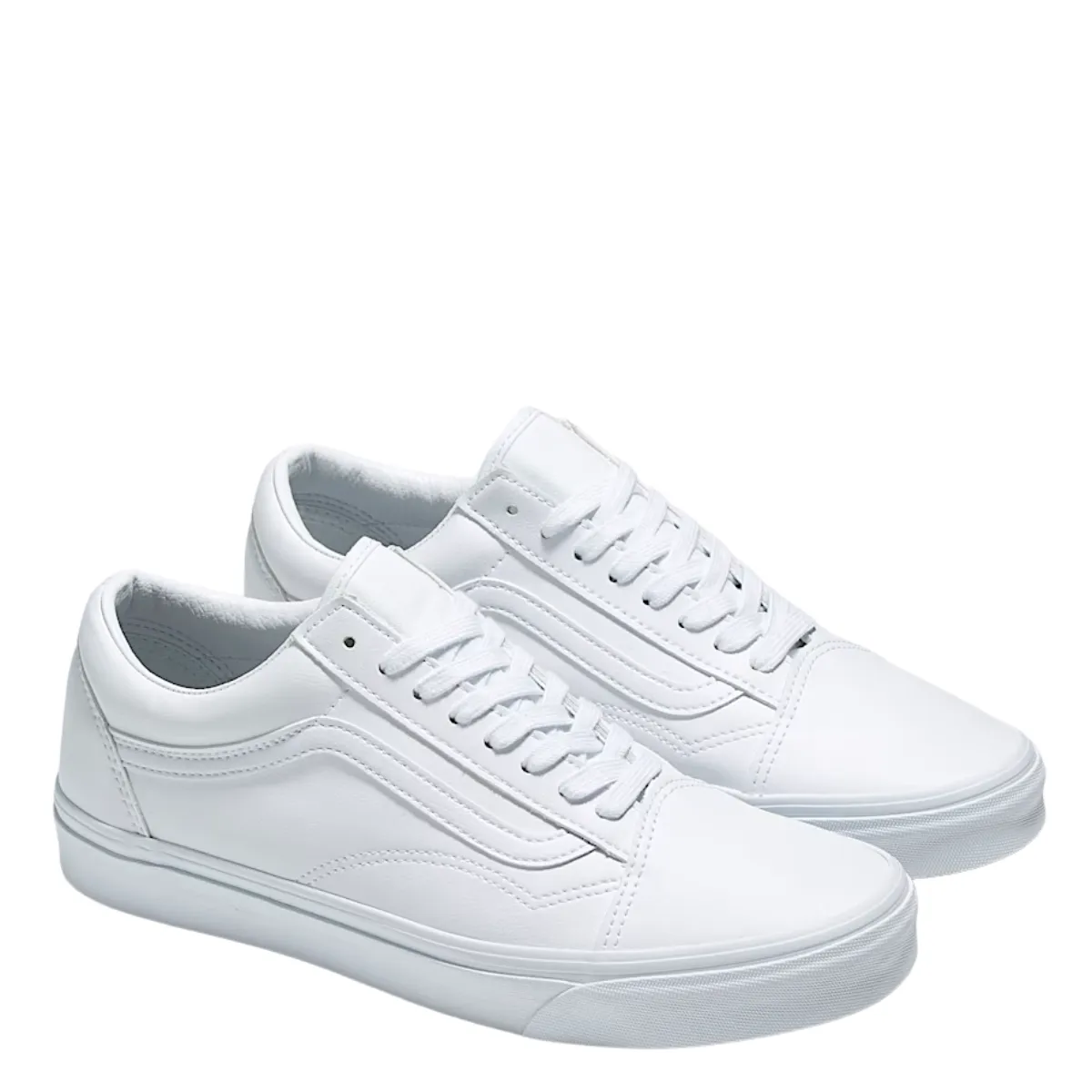 Fashion Glow Dust Guard Vans Women's Old Skool Leather in White