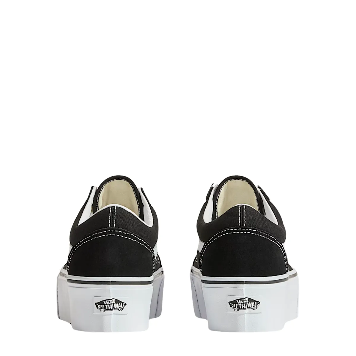 Vans Women's Old Skool Stackform in Suede/Canvas Black/True White Global Cool