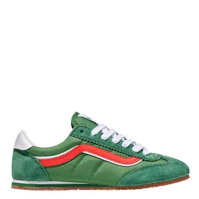 Vans Women's Super Lowpro in Fairway Green/Red Urban Sleek