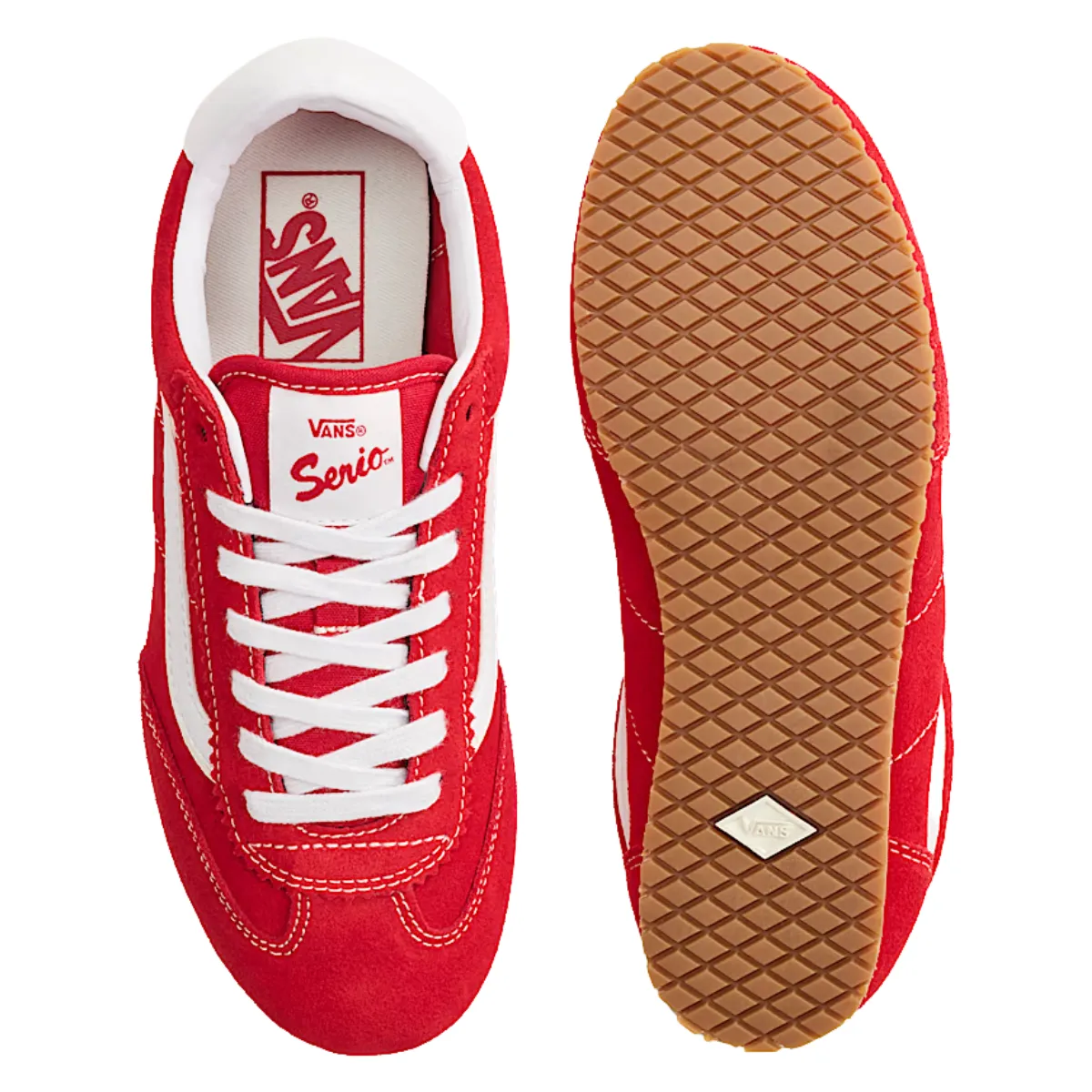 Vans Women's Super Lowpro in Racing Red Color Play