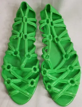 Makenna II -- Girl's Jelly Sandal -- Lime Green Office Cool Height Plus
