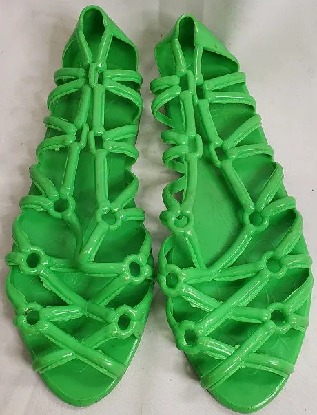 Makenna II -- Girl's Jelly Sandal -- Lime Green Office Cool Height Plus