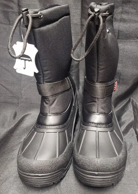 Cruz -- Men's 10" Waterproof Pull-On Boot -- Black Smooth Form Impact absorption