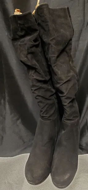 Orthopedic Support First Look 4" Amara -- Women's Platform Dress Boot -- Black Suedine