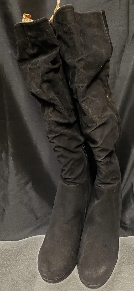 Orthopedic Support First Look 4" Amara -- Women's Platform Dress Boot -- Black Suedine