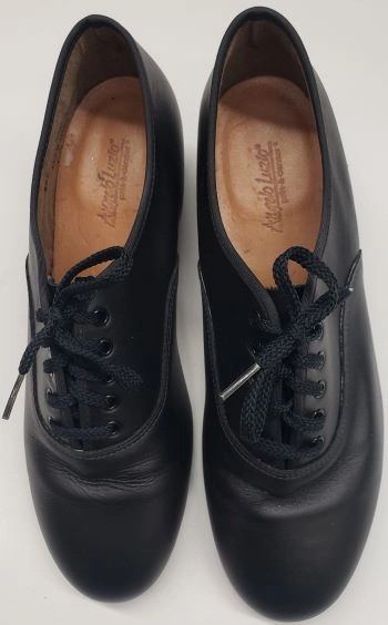 Warren -- Men's Latin Ballroom Oxford -- Black Sharp Finish